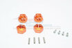 AX010/12X8MMOR GPM Racing Aluminum Hex Adapter (12MMx8MM) - 4 Pcs Set For Axial EXO/SCX10/Wraith ORANGE