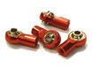 ALU M3 SIZE SHORT BALL ENDS TYPE TIE ROD ENDS, BALL LINKS C26529RED - INTEGY