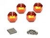 AX010/12X9MMOR GPM Racing Aluminum Hex Adapter (12mmx9mm) - 4pcs Set For Axial EXO / SCX10 / Wraith ORANGE