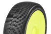 CT-15002-4-Y Captic Racing - TRACER - 1/8 Buggy Tires Mounted - CR-4 (Super Soft) Racing Compound - Yellow Rims - 1 Pair