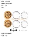 G130AM GRC 1.9 Camel Trophy Classic Aluminum Beadlock Wheel for Defender G03 (2)