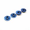 HS-48665 Hiro Seiko Thin Serrated Wheel Nut 4mm (Y-Blue | 4pcs)