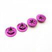 HS-48666 Hiro Seiko Thin Serrated Wheel Nut 4mm (Purple | 4pcs)