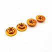 HS-48669 Hiro Seiko Thin Serrated Wheel Nut 4mm (Orange | 4pcs)