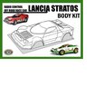 KB051 KYOSHO GRAUPNER CIRCUIT 20 LANCIA STRATOS KAROSSERIE PLUS DEKORSATZ CB Lexan klar