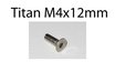 STR-412 - Square Titanschraube DIN7991 M4 Senkkopf M4x12